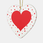 ハートデザインカスタマイズ – お客様自身 セラミックオーナメント (左)