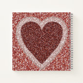 ハートデザインカバーノート ノートブック (裏面)