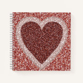 ハートデザインカバーノート ノートブック (正面)