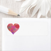 ハートデザイン住所 シールかわいい抽象芸術 ラベル (インサイチュ)