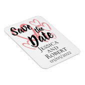 ハートデザイン日付磁石を保存 マグネット (右側)