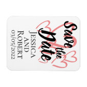 ハートデザイン日付磁石を保存 マグネット (横)