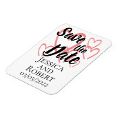 ハートデザイン日付磁石を保存 マグネット (左側)