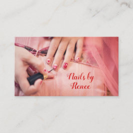 ハートデザイン爪、 ネイル名刺 名刺