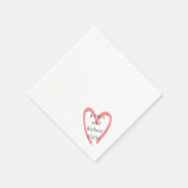 ハートデザイン結婚紙ナプキン スタンダードカクテルナプキン (角)