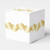 ハートデザイン金ゴールドカラー結婚ズ フェイバーボックス (正面サイド)