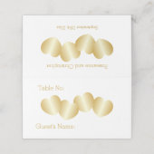 ハートデザイン金ゴールドカラー結婚ズ プレイスカード (外部開封)