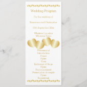 ハートデザイン金ゴールドカラー結婚ズ プログラム (正面)