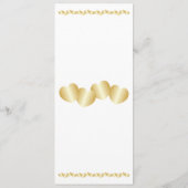 ハートデザイン金ゴールドカラー結婚ズ プログラム (裏面)