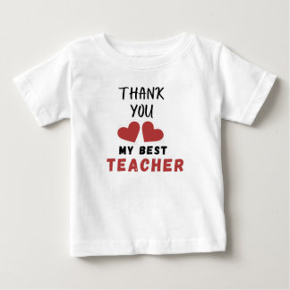 ハートデザイン お世話になった先生に感謝の気持ちを込めて ベビーTシャツ