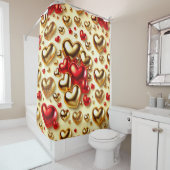 ハートデザイン シャワーカーテン (インサイチュ)
