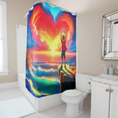 ハートデザイン シャワーカーテン (インサイチュ)