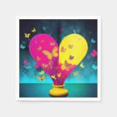 ハートデザイン スタンダードカクテルナプキン (正面)