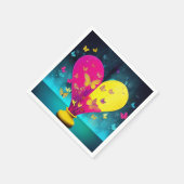 ハートデザイン スタンダードカクテルナプキン (角)