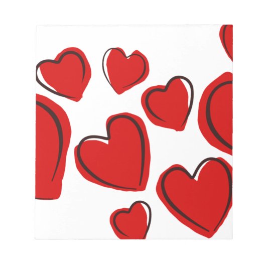 ハートデザイン ノートパッド (正面)