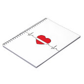 ハートデザイン ノートブック (左側)