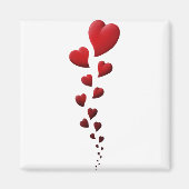 ハートデザイン，バレンタインのギフト， BFのためのギフト， GF マグネット (正面)