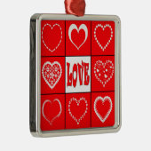 ハートデザイン メタルオーナメント (右)