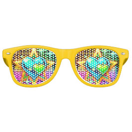 ハートデザイン レトロサングラス