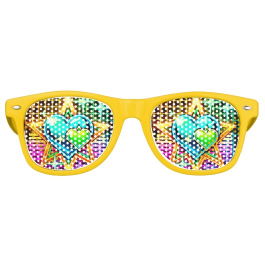 ハートデザイン レトロサングラス (正面)