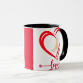 ハートデザイン,両手,カップルVelentine'day マグカップ (正面右)