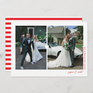 ハートデュオホワイトバレンタインデーの写真カード シーズンカード