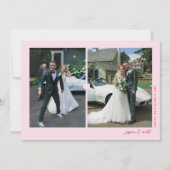 ハートデュオ ピンク バレンタインデー フォトカード シーズンカード (正面)