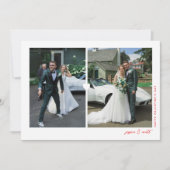 ハートデュオ ホワイト バレンタインデー フォトカード シーズンカード (正面)