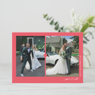 ハートデュオ 赤いバレンタインデーの写真カード シーズンカード