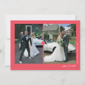 ハートデュオ 赤 バレンタインデーの写真カード シーズンカード (正面)