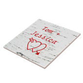 ハートトランク上の2つの樺の木 タイル (側面)