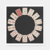 ハートトランプ円 スタンダードランチョンナプキン (正面)