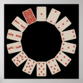 ハートトランプ円 ポスター (正面)