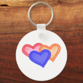 ハートトリオキーチェーン キーホルダー (正面)