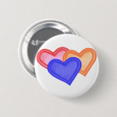 ハートトリオボタン 缶バッジ (正面&裏面)