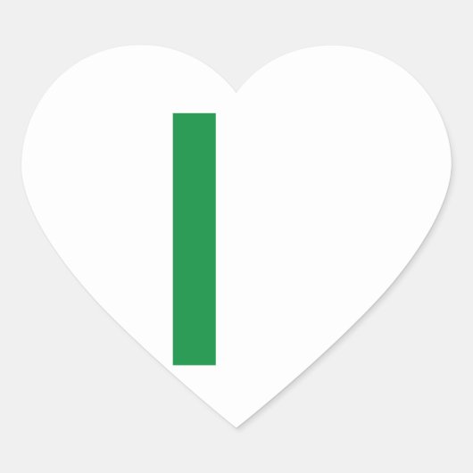 ハートトリコレイタリアンイタリア国旗 ハートシール (正面)