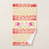 ハートトレンディー バスタオルセット (ハンドタオル)