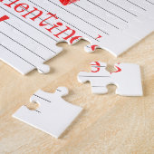 ハートドゥードオンノートパッドバレンタインデーカード ジグソーパズル (側面)