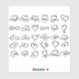 ハートドゥードル エステティック スクラップブック クラフト ステッカー シール