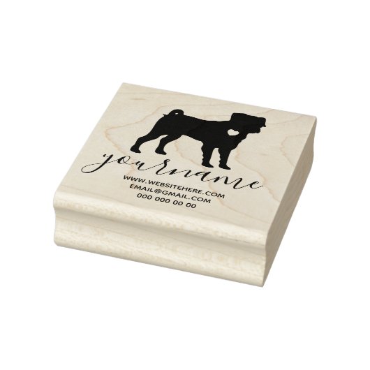 ハートドッグモープスプグ ラバースタンプ (スタンプ)