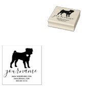 ハートドッグモープスプグ ラバースタンプ (押印)