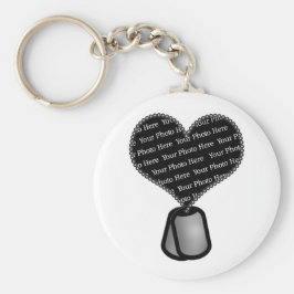 ハートドッグラベル写真 – DIY カスタムPhoto キーホルダー