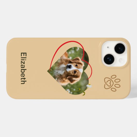 ハートドッグiPhone / iPadケース Case-Mate iPhoneケース (裏面 (横))