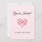 ハートドット 招待状 (裏面)