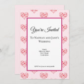 ハートドット 招待状 (正面/裏面)