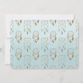 ハートドリームキャッチャー赤ちゃんシャワー 招待状 (裏面)