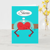 ハートドリームズシェードオブグリーンカード カード (黄色い花)