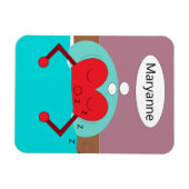 ハートドリームパープルとグリーン マグネット (横)