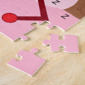 ハートドリームピンクと紫 ジグソーパズル (側面)