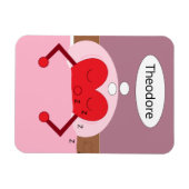 ハートドリームピンクと紫 マグネット (横)